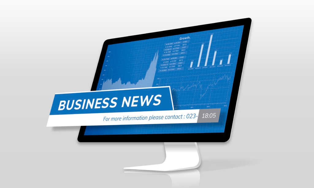 business news screen monitor