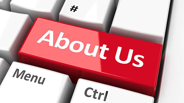 about us key on the computer keyboard, three dimensional rendering